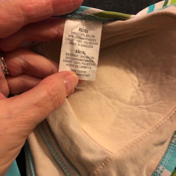 Blue, grew,white, yellow stripes bikini. - Picture 3 of 4